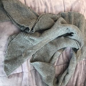 Heather gray sweater scarf